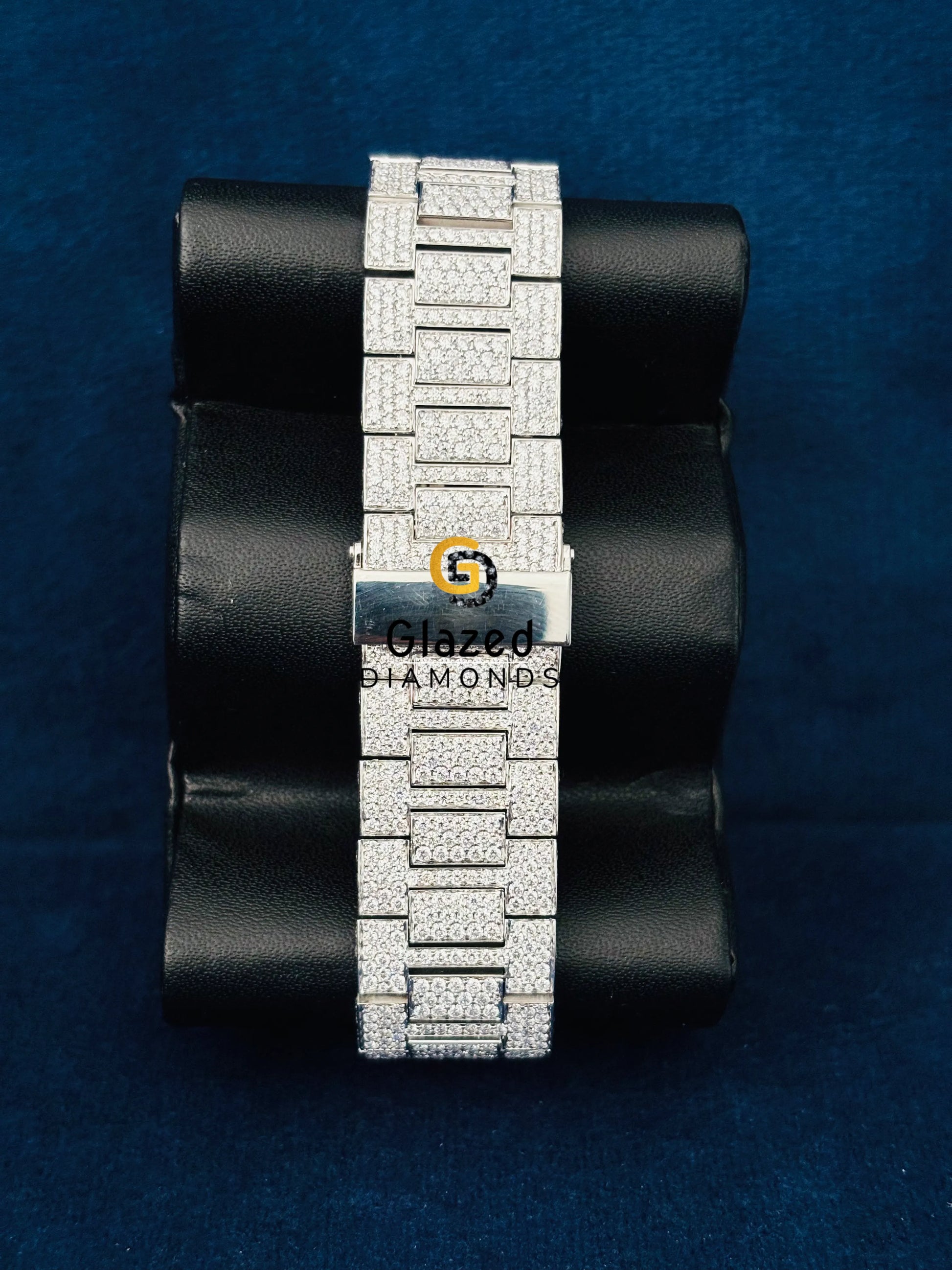 41MM Fully White Tone Moissanite Hip Hop Watch for Men_5