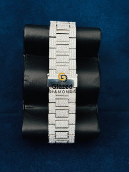 41MM Fully White Tone Moissanite Hip Hop Watch for Men
