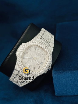 41MM Fully White Tone Moissanite Hip Hop Watch for Men