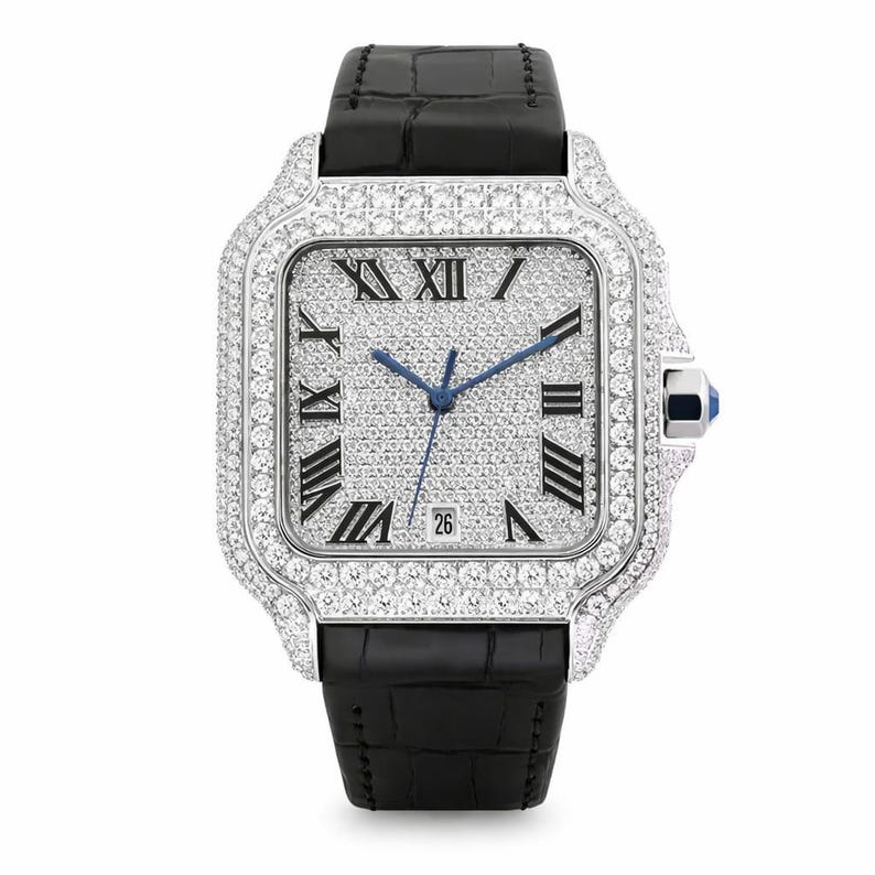 Luxury Moissanite Iced-Out Watch – 5 Variations | Diamond-Look Statement Timepiece | Sapphire Crystal | Automatic Movement
