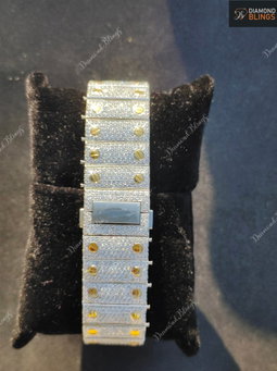 Iced Out VVS Moissanite Diamond Watch, Men's Bust Down Wristwatch, Luxury Diamond Watch For Him, Hip Hop Jewelry For Him