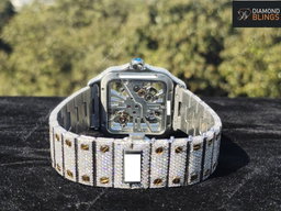 Iced Out VVS Moissanite Diamond Watch, Men's Bust Down Wristwatch, Luxury Diamond Watch For Him, Hip Hop Jewelry For Him