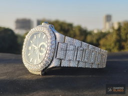 VVS Moissanite Iced Out Diamond Watch, Men's Bust Down Wristwatch, Luxury Diamond Wrist Watch For Him, Hip Hop Jewelry For Him Her Unisex