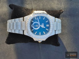 VVS Moissanite Iced Out Diamond Watch, Men's Bust Down Wristwatch, Luxury Diamond Wrist Watch For Him, Hip Hop Jewelry For Him Her Unisex