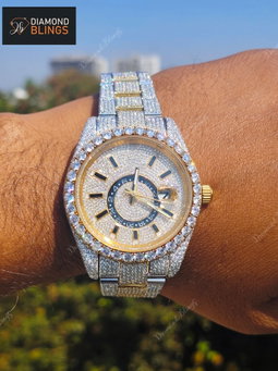 VVS Shiny Luxury Full Iced Out Moissanite Diamond Watch, Bust Down Watch, Icy Full Diamond, Gift For Him Her, Hip Hop Watches