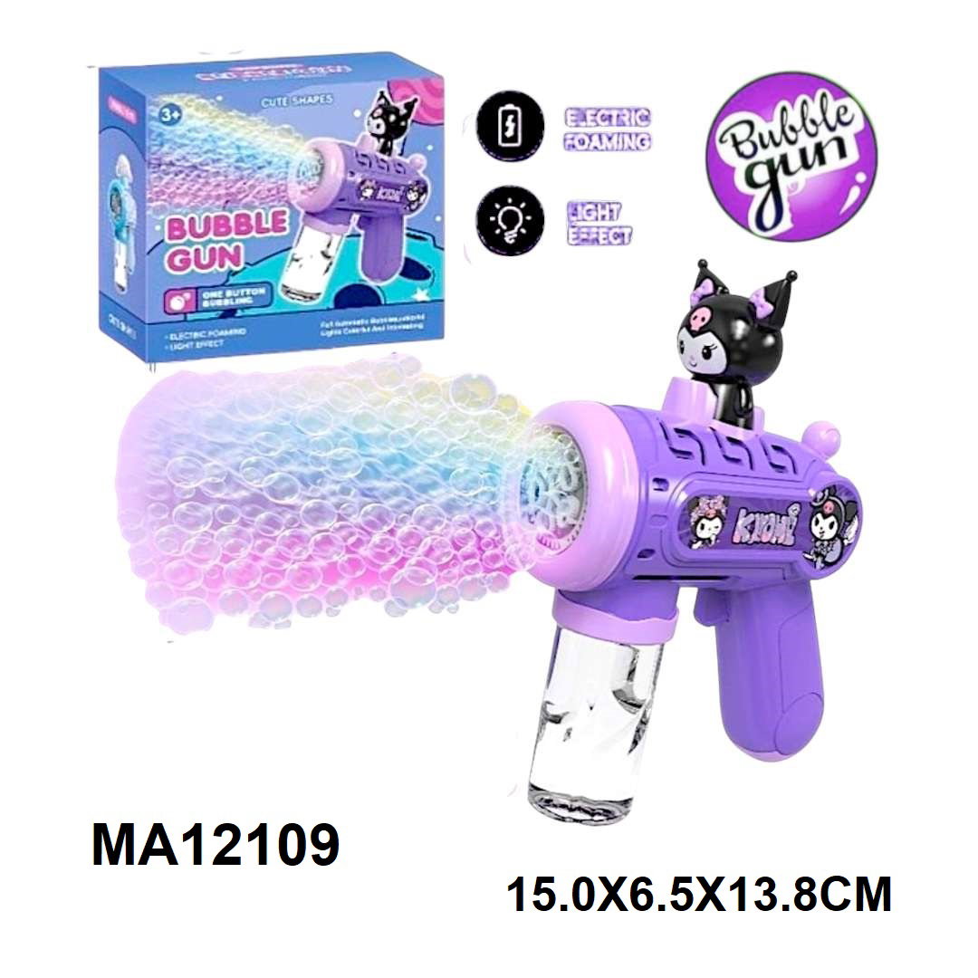 B/O BUBBLE GUN W/LIGHT KUROMI