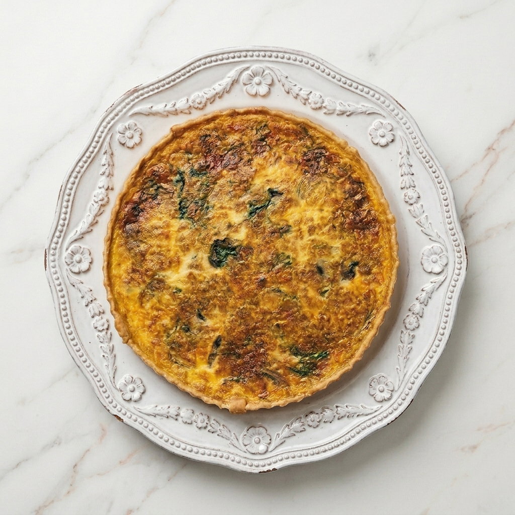 NEW: 10" Helen's Spinach & Mushroom Quiche