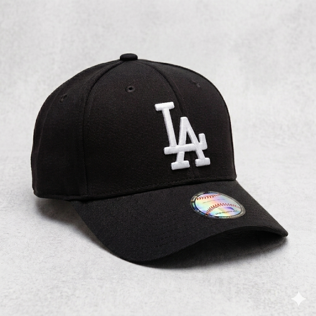 SnapBack LA noir et blanc streetwear 100% coton confortable et unisexe ( ajustable) 