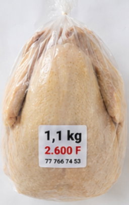 Poulet entier congelé 1,1 kg