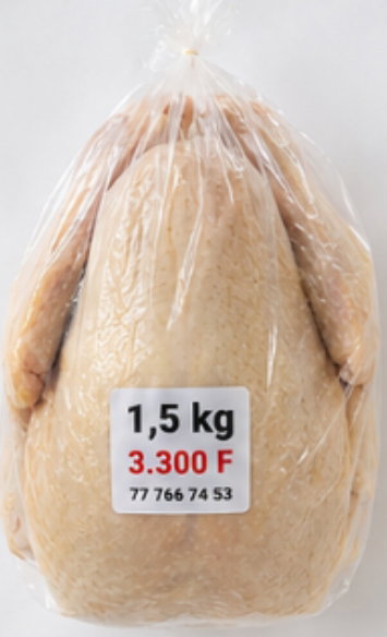 Poulet entier congelé 1,5 kg