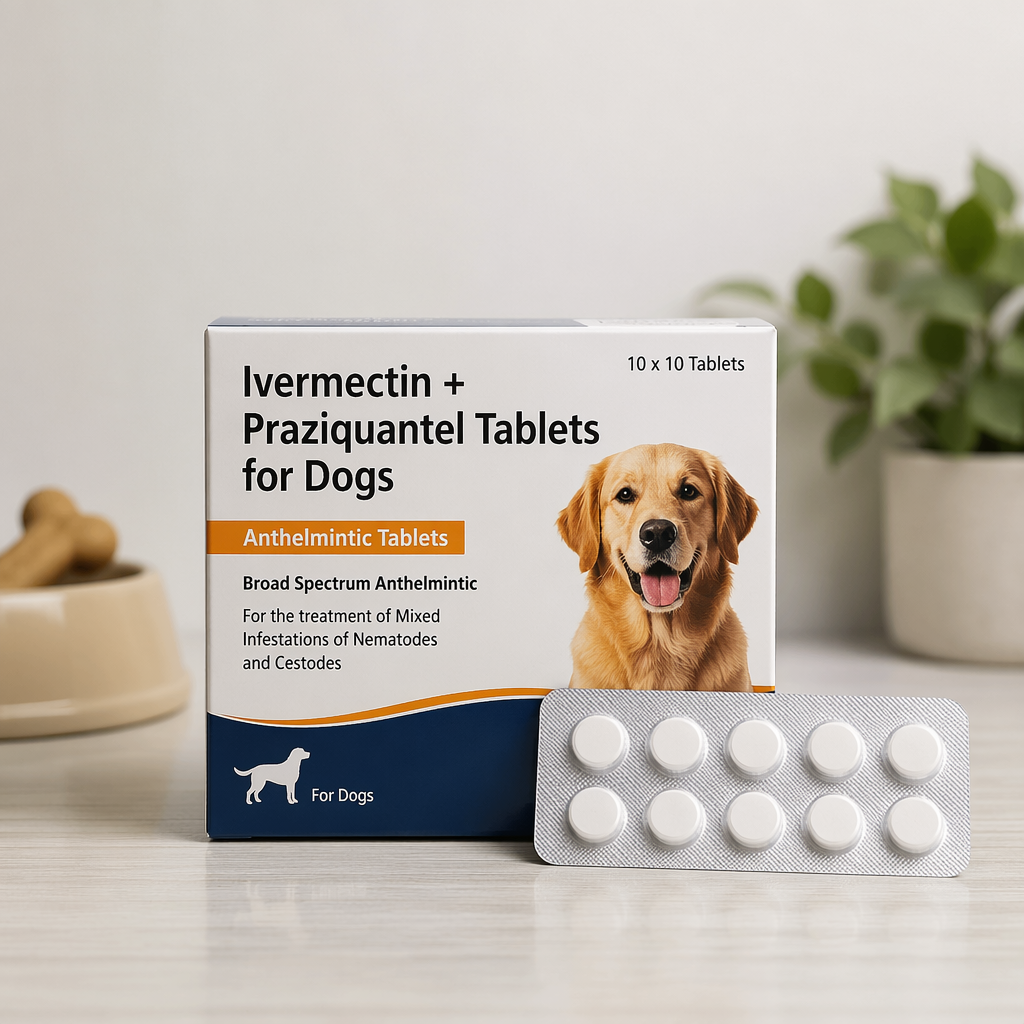 Ivermectin + Praziquantel Tablets for Dogs