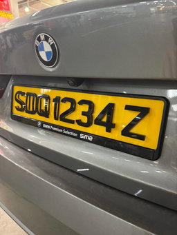 💎⚪️🟡 4D Crystal Euro Belly Reflective (White & Yellow) Car License Plates