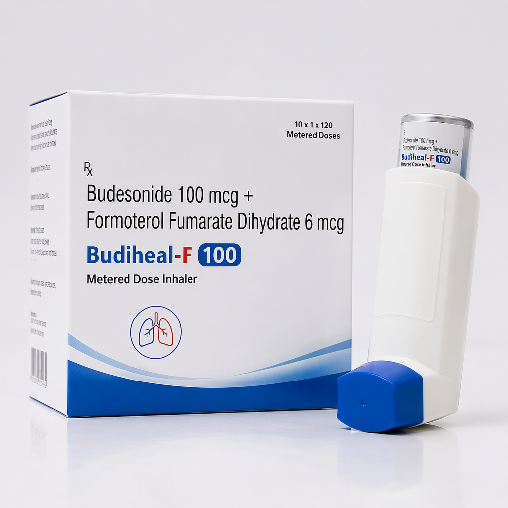 Budesonide 100 mcg + Formoterol Fumarate Dihydrate 6mcg