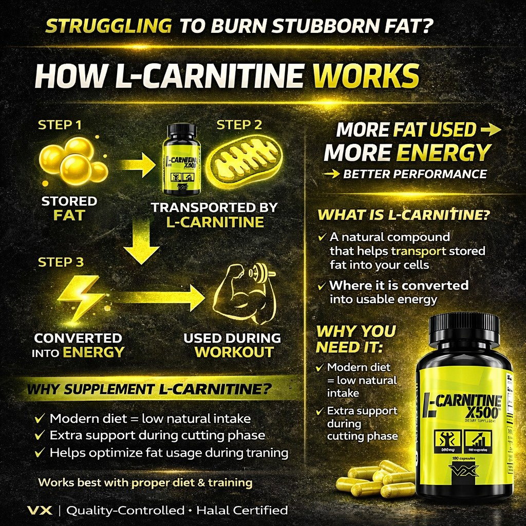 VITAXTRONG™ L-Carnitine X500 Elite | Fat Metabolism • Weight Management • Energy Support • Performance | Halal [VX]_11