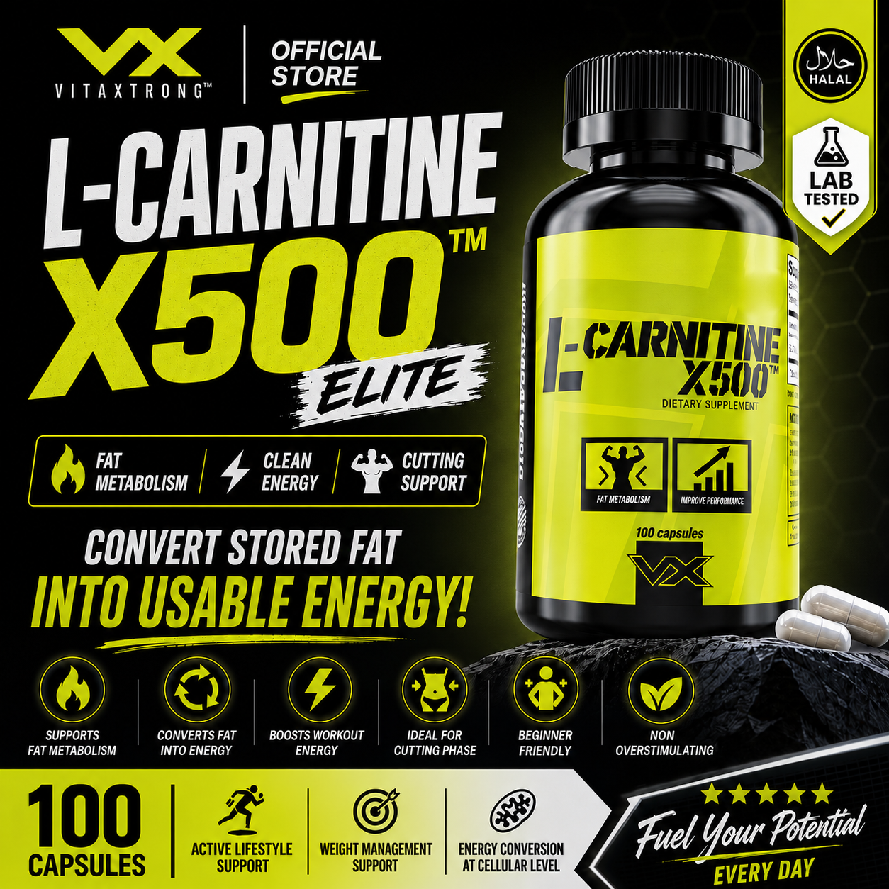 VITAXTRONG Fasting Shred Stack (CLA + L-Carnitine) | Fat Burner | Keto & Intermittent Fasting Support [VX]_8