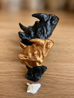Door Stop Animal Bust Rhino 