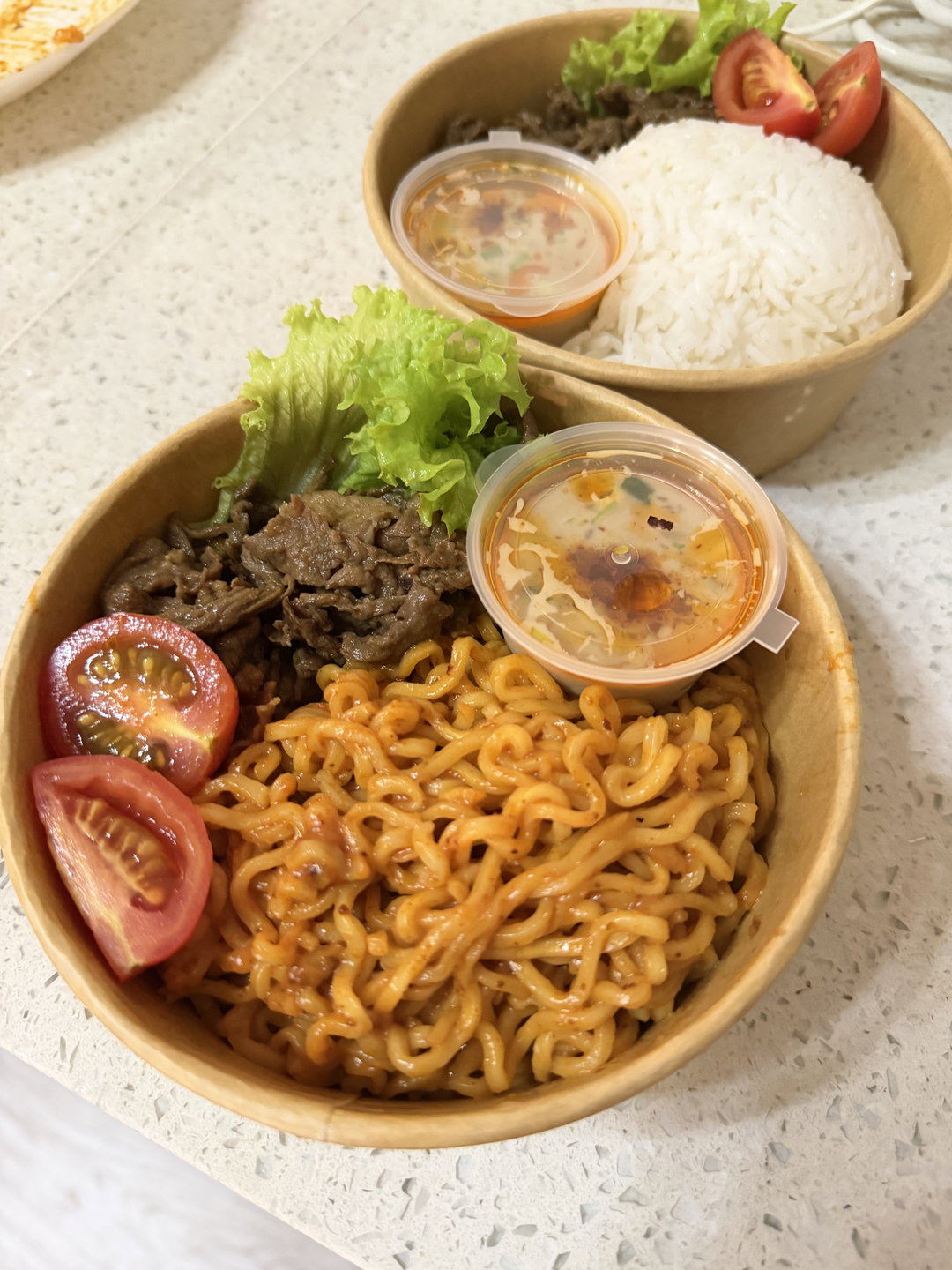 Sukiyaki Beef with Fried Ramen