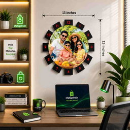 Midnight Orbit Acrylic Clock