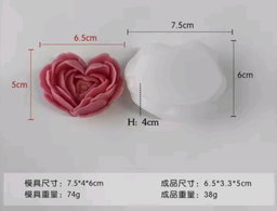 Molde Rosa Corazon 