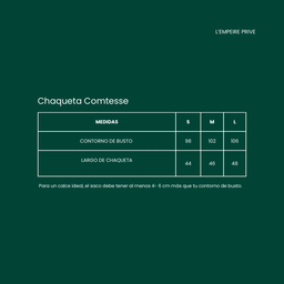 Chaqueta Comtesse, Chocolate/Oro