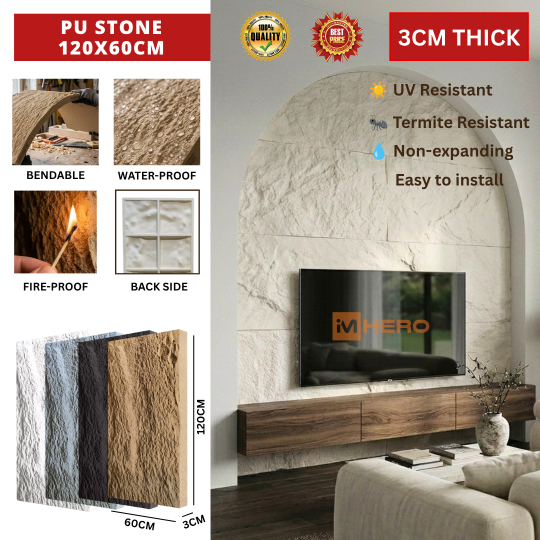 HERO 120X60 PU STONE PANEL 3CM THICK