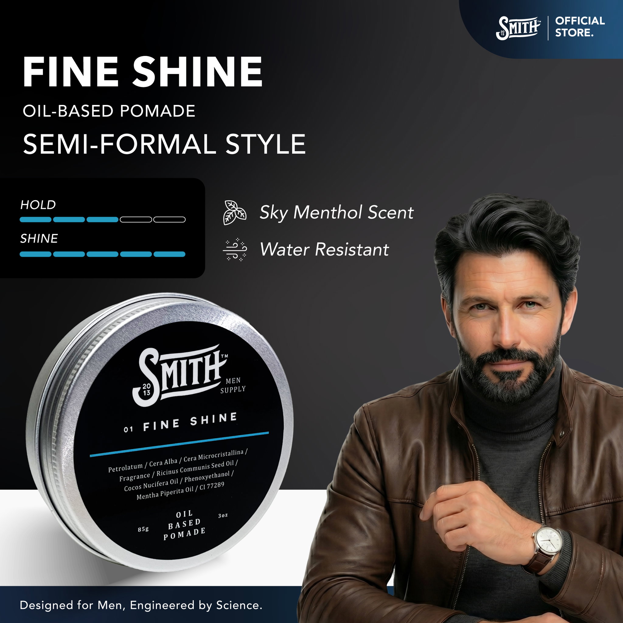 SMITH - Fine Shine Hair Pomade Oil Based 85gr_0