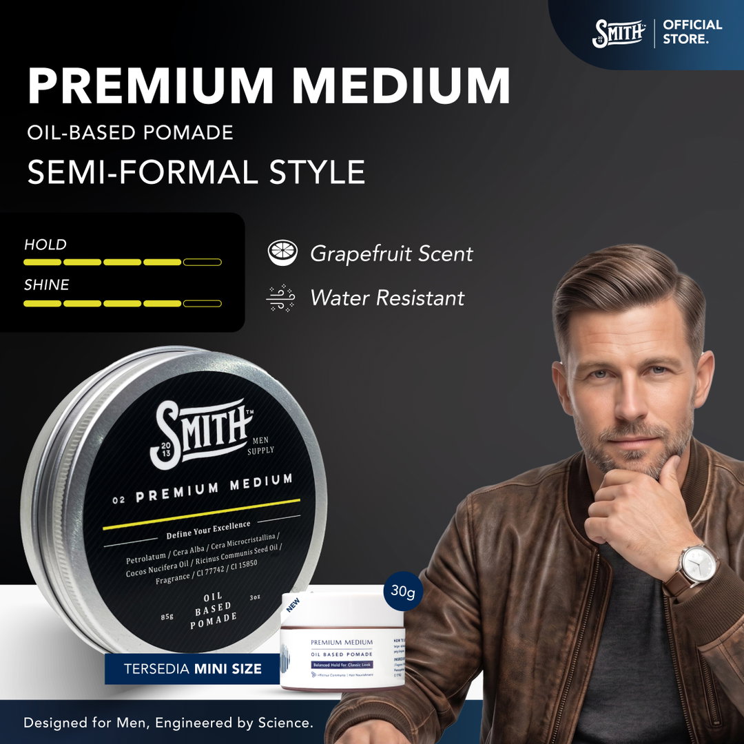 SMITH - Premium Medium Hair Pomade Oil Based 85gr