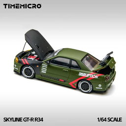 TIME MICRO MODEL 1/64 SKYLINE GTR (R34) Z-TUNE MATTE GREEN