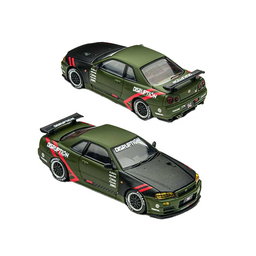 TIME MICRO MODEL 1/64 SKYLINE GTR (R34) Z-TUNE MATTE GREEN