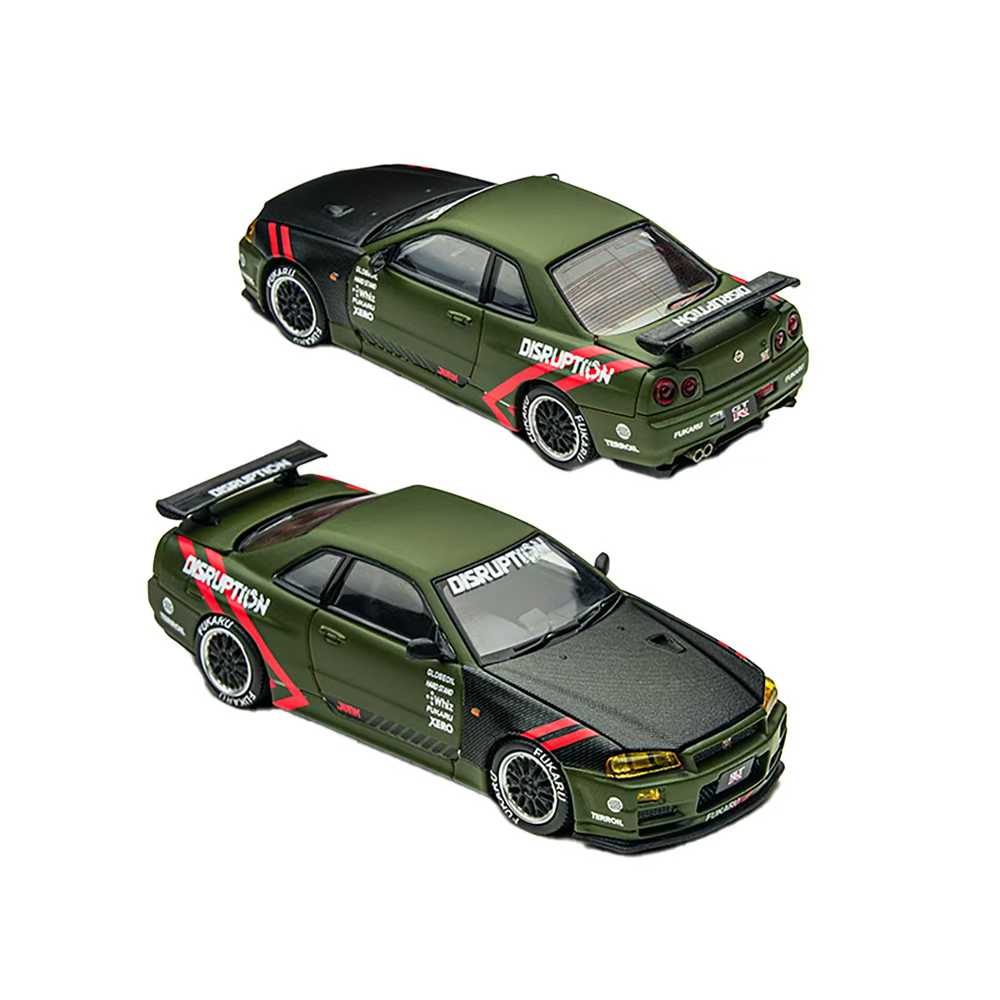 TIME MICRO MODEL 1/64 SKYLINE GTR (R34) Z-TUNE MATTE GREEN_7