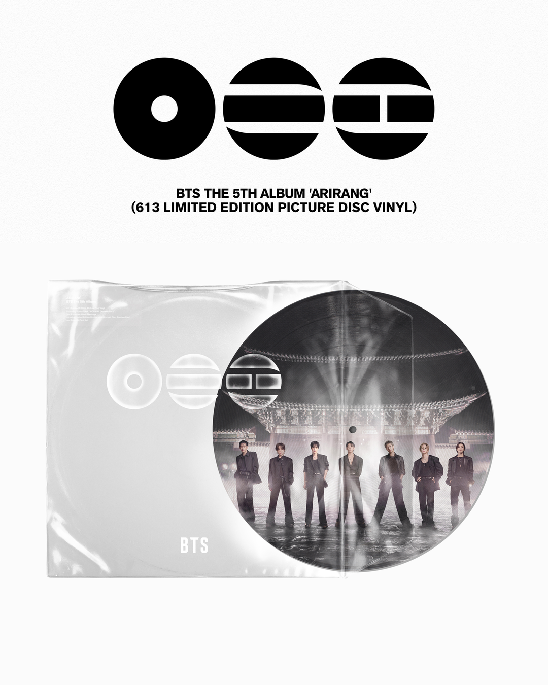 BTS THE 5TH ALBUM 'ARIRANG' 613 LIMITED EDITION PICTURE DISC VINYL)