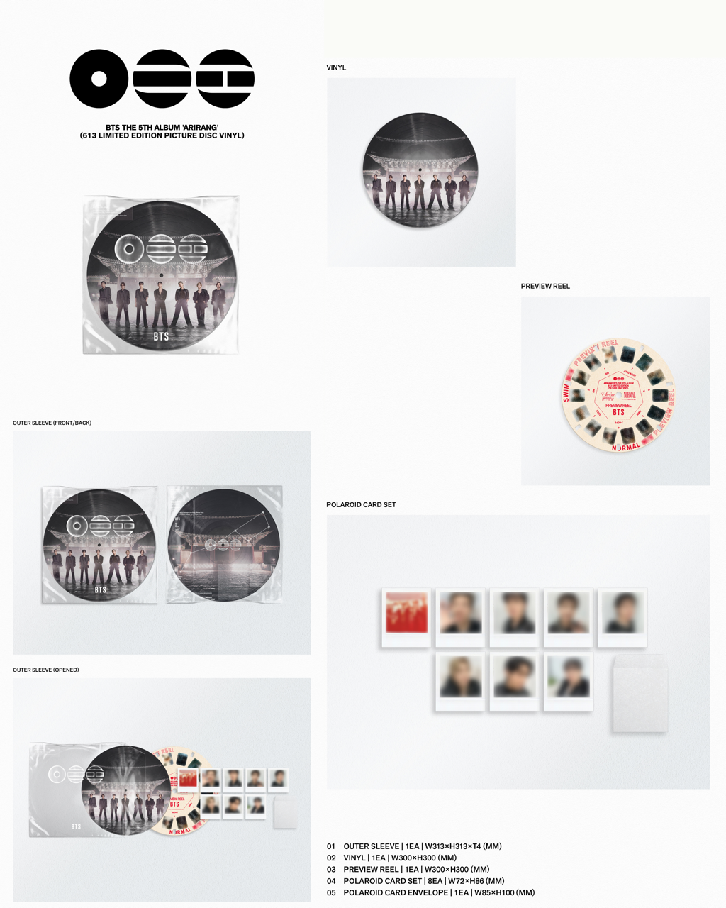 BTS THE 5TH ALBUM 'ARIRANG' 613 LIMITED EDITION PICTURE DISC VINYL)_1