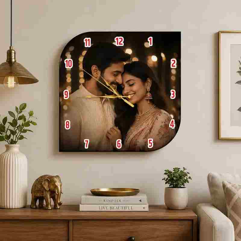 Elegant Curve Acrylic Clock
