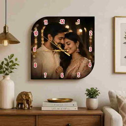 Elegant Curve Acrylic Clock
