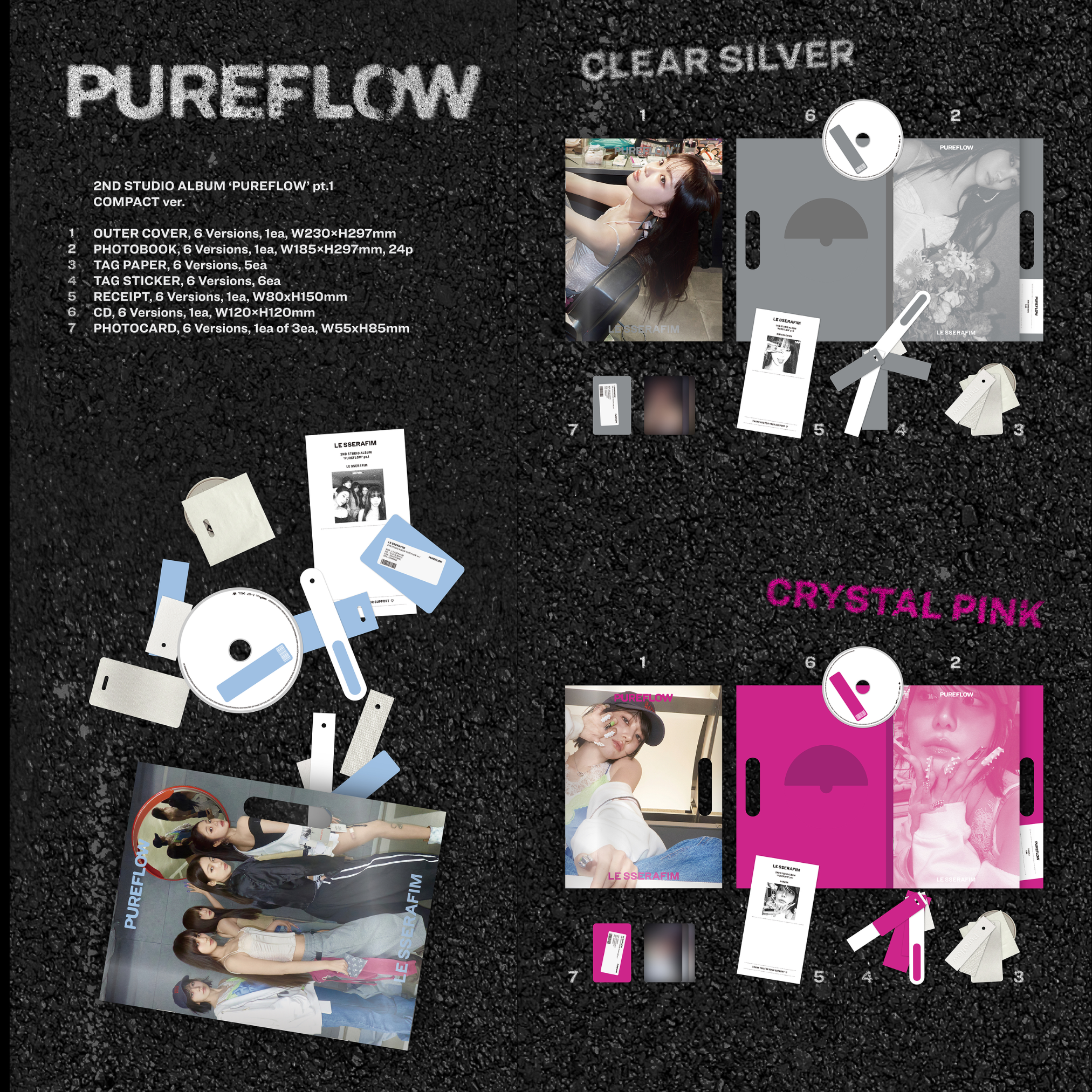 LE SSERAFIM - 2nd Studio Album ‘PUREFLOW’ pt.1 (COMPACT Ver.)_1