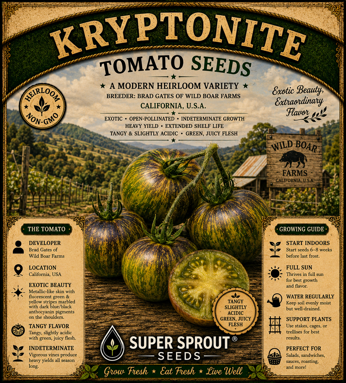 Brad Gates tomato seed collectors pack x 12 packs x 10 seeds per pack _6