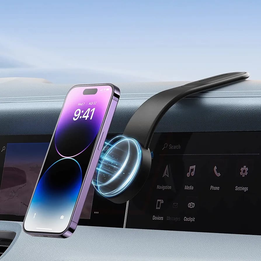 Base magnética para fijar el celular en el carro_1