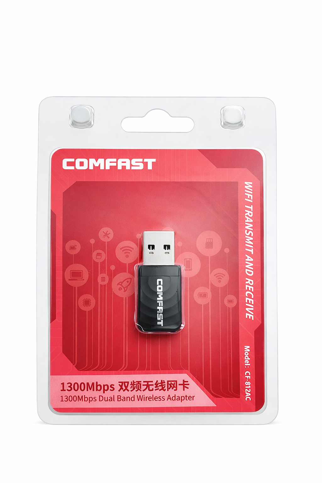 Comfast Cle Wifi Ordinateur 1300 Mbps