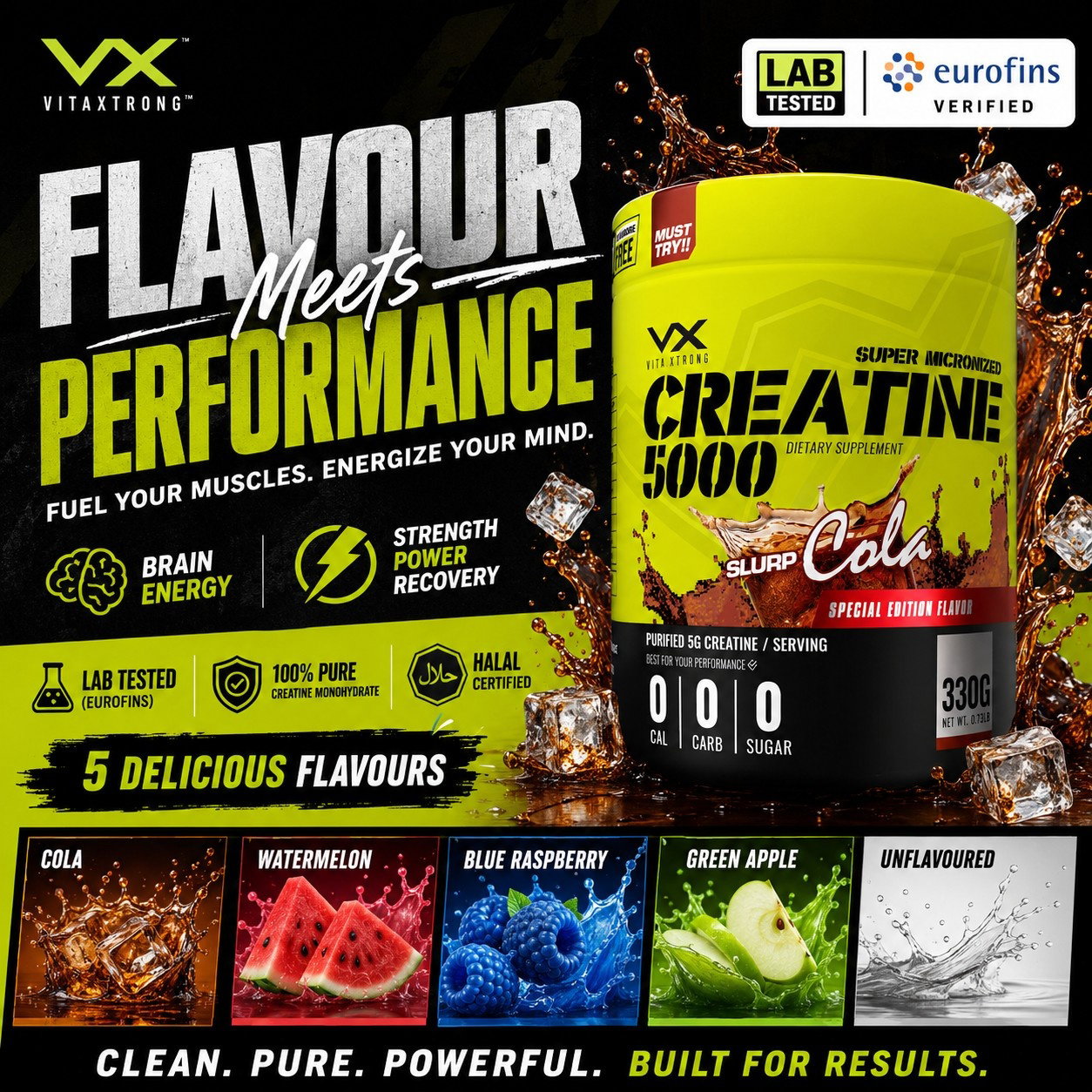 VITAXTRONG™ Creatine Monohydrate (550g) | Super Micronized Powder • Muscle Strength & Recovery • Halal [VX]_5