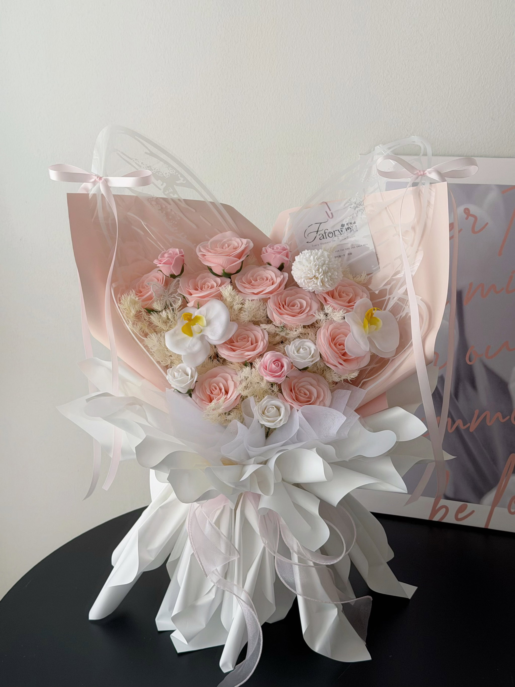 Pink Mist Butterfly Mixed Bouquet _2
