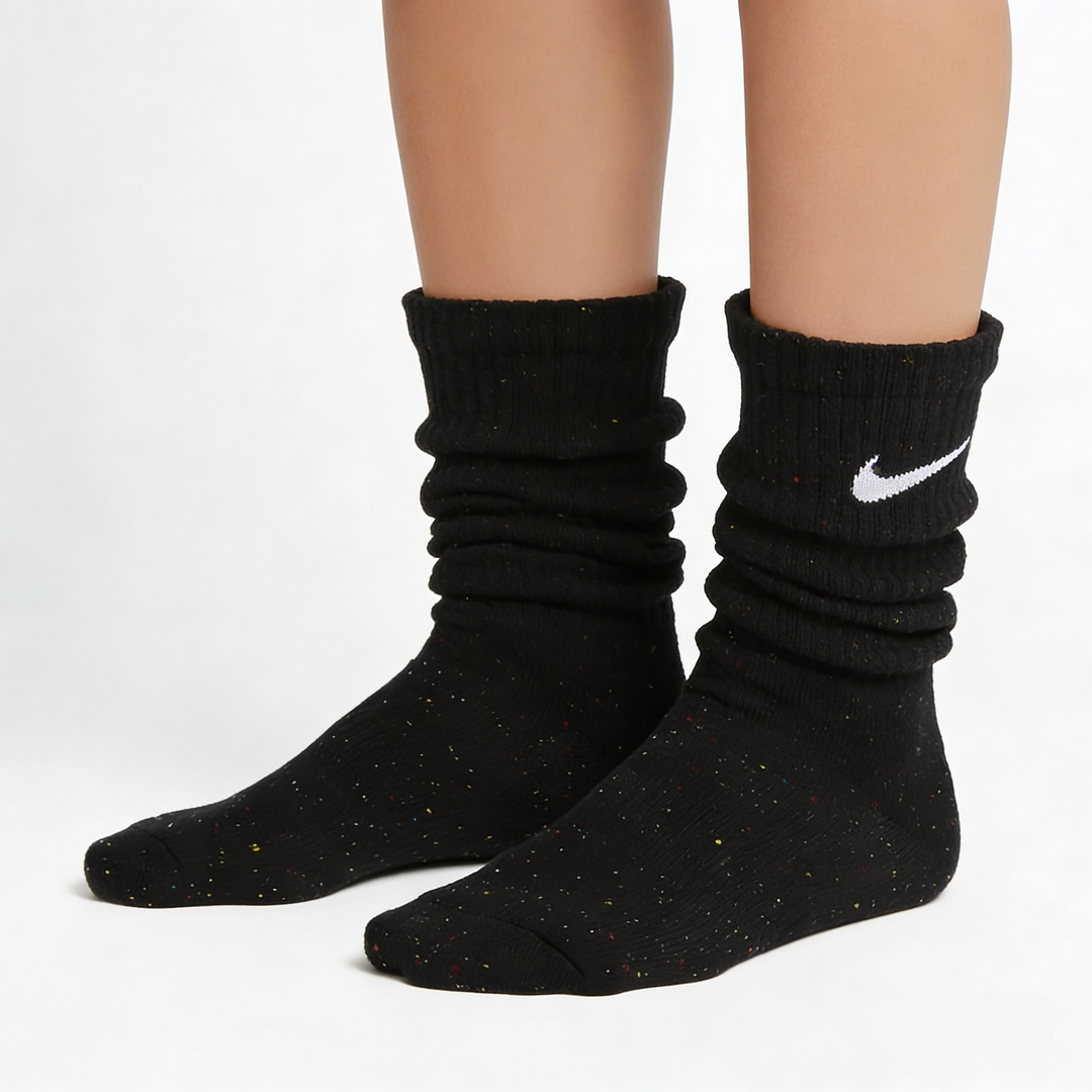 [10169] - 1 Pair Women’s Slouch Socks – Breathable, Sweat-Absorbing & Minimal 
