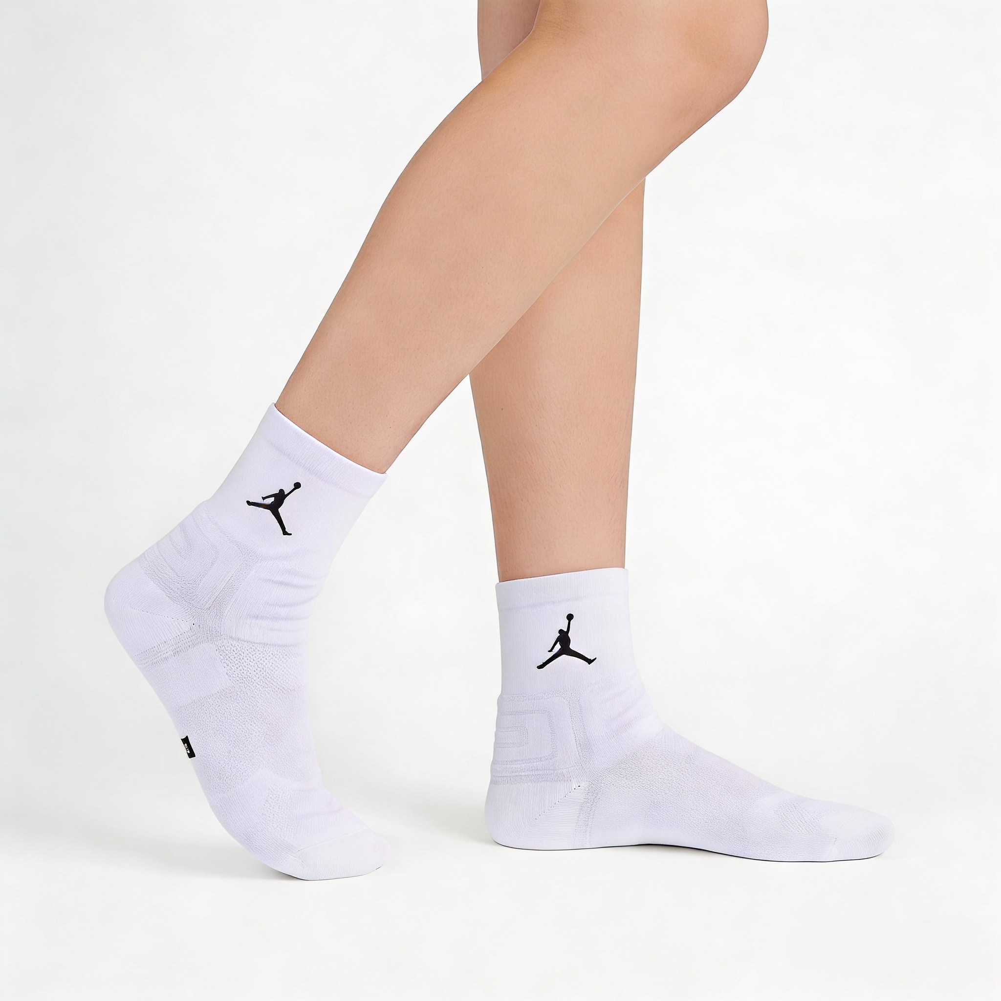 [10200] - 2 Pairs Men’s High-Cotton High-Cut Crew Socks – Breathable, Sweat-Absorbing & Minimal _0