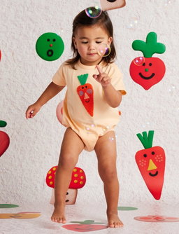 Short Sleeve Bodysuit (Carrot)
