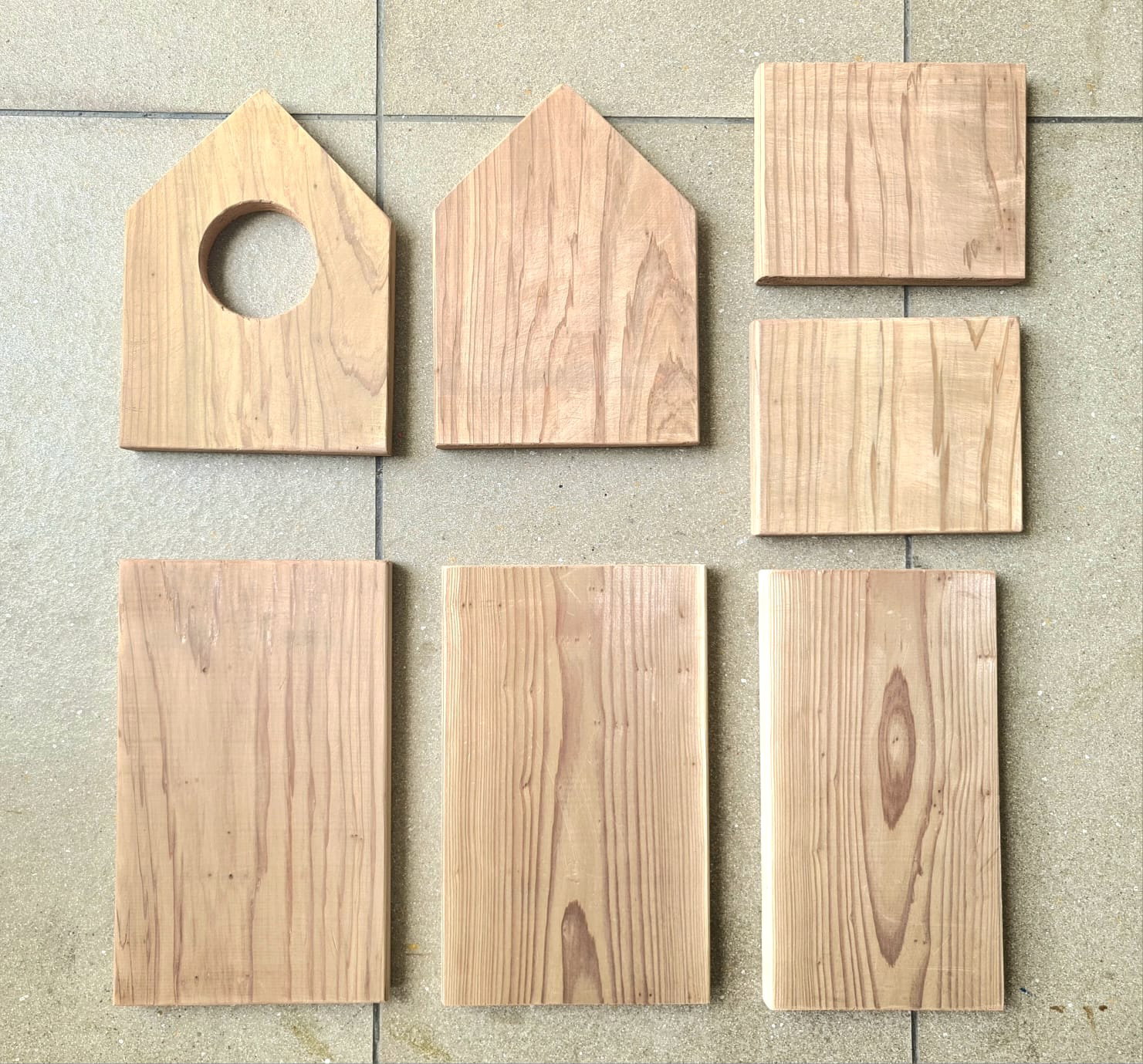 Natural Cedar Wood Birdhouse DIY Kit_1