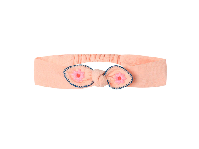 Embroidered Hair Band Bow - Blossom