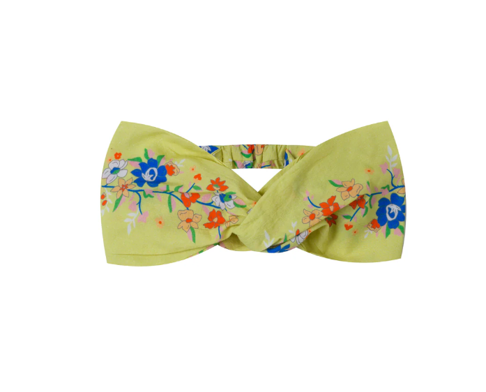 Turban Hair Band Vite Fiorita - Limone