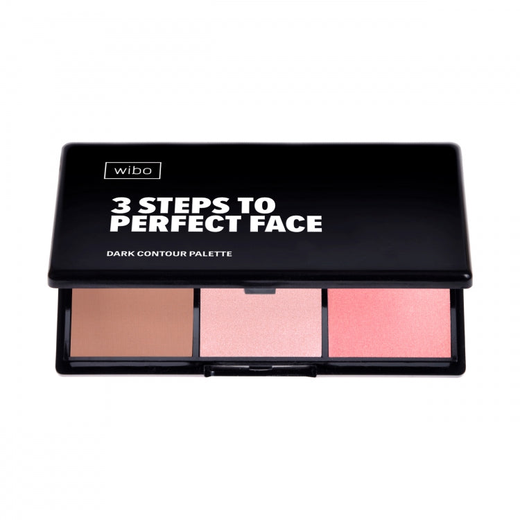 Wibo, 3 Steps To Perfect Face Dark Contour Palette 