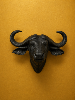 Door Stop Animal Bust Cape Buffalo 