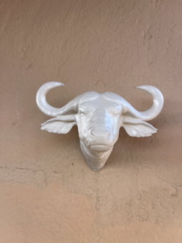 Door Stop Animal Bust Cape Buffalo 