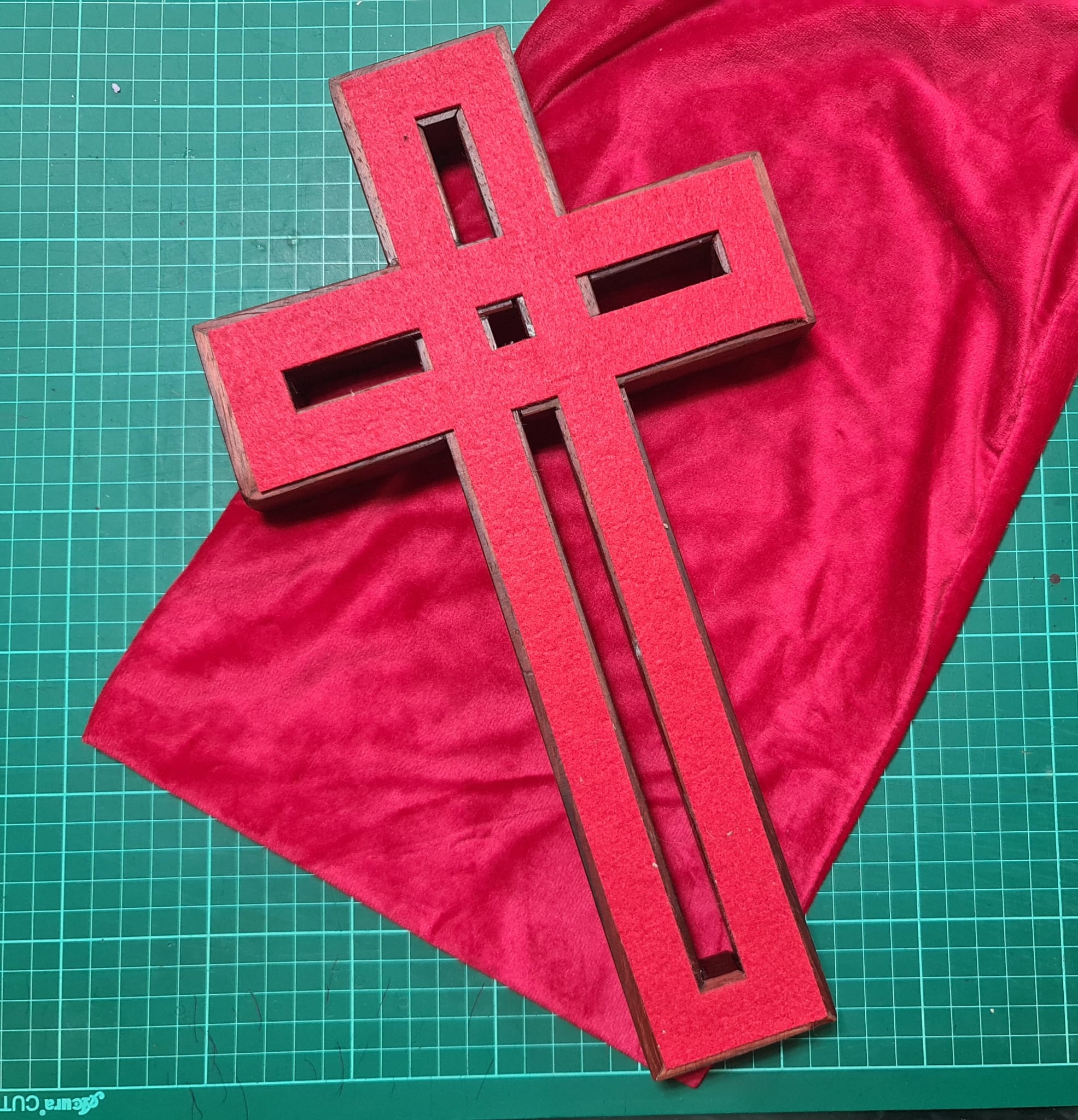 Black Walnut Woven Cross_1